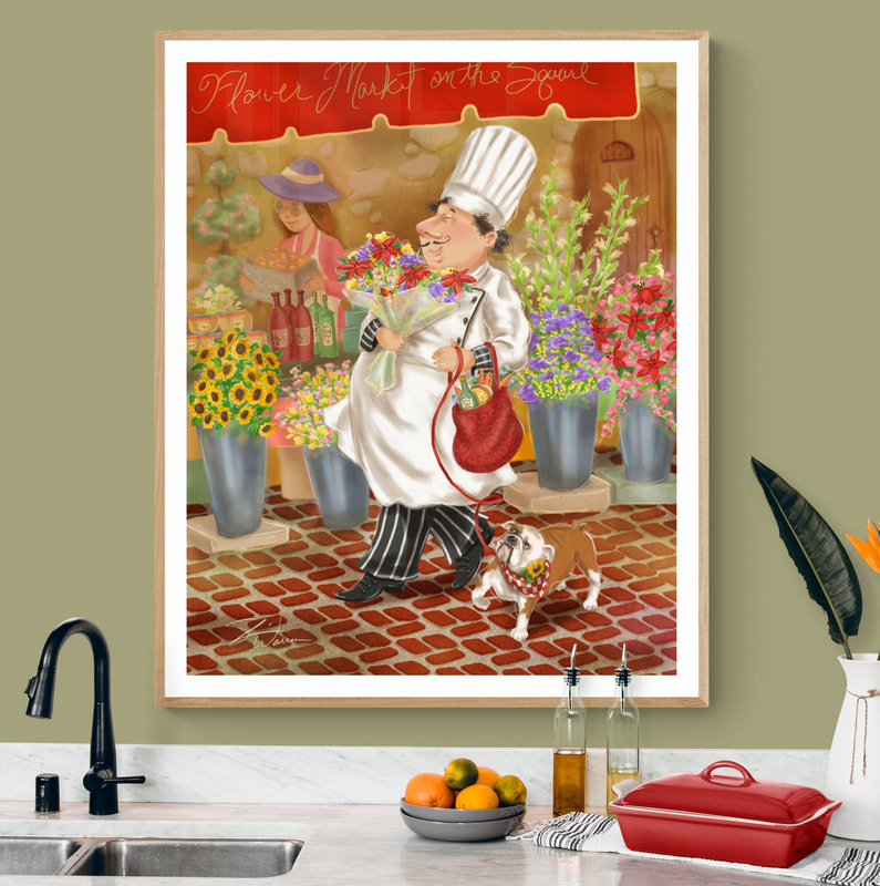 5D Diamond Painting Chef in the Kitchen Kit